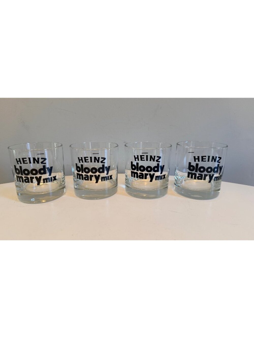 Heinz Bloody Mary Mix Cocktail Glasses Set Of 4 Vintage Barware Collectible